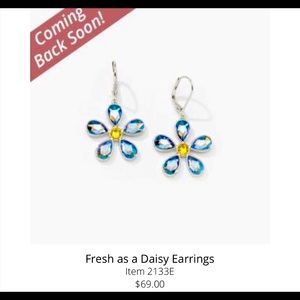 Touchstone Crystal Fresh as a Daisy Earrings